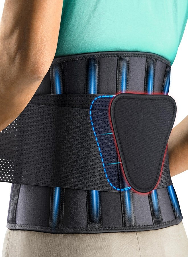 FEATOL Back Brace for Lower Back Pain, Back Support Belt for Women & Men, Breathable Lower Back Brace with Lumbar Pad, Lower Back Pain Relief for Herniated Disc, Sciatica, Scoliosis plus size (Waist - Image 1